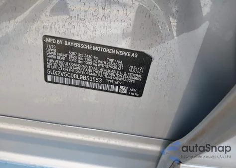 2020 BMW X4 M40I из США, поврежденный, VIN 5UX2V5C08L9B53553